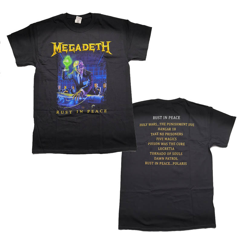 MEGADETH 官方原版 Rust In Peace 专辑款 背面曲目表 标题在下 (TS-XL) 美版